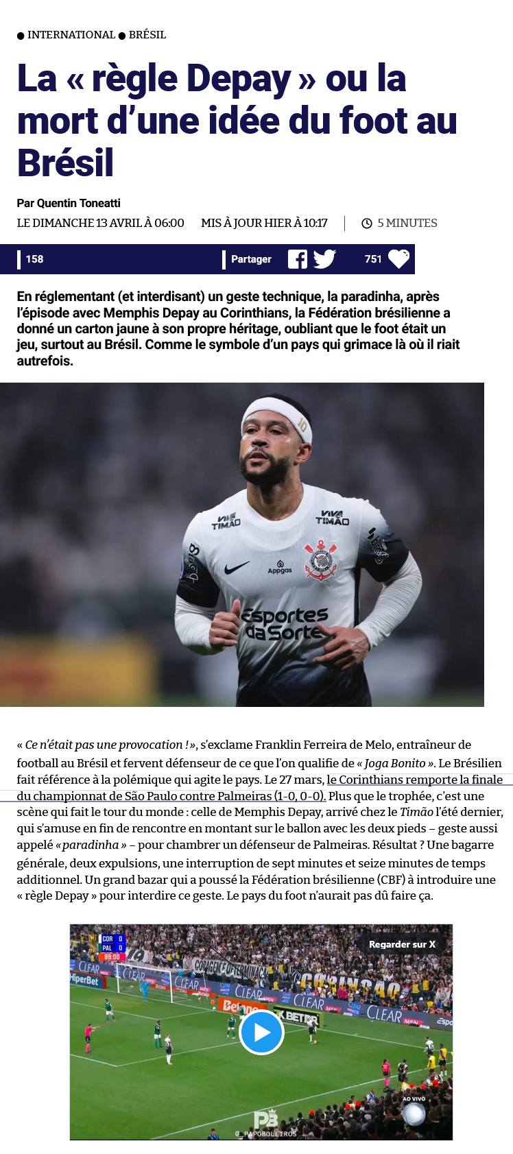 La « règle Depay » ou la mort d’une idée du foot au Brésil.jpg